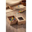 50 Caixas Kraft 8x8x4cm Visor Doces Presentes Artesanato Ele