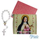 50 Cartões de Oração com Mini Terço Santa Terezinha