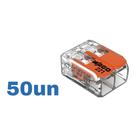 50 Conectores Automáticos Até 6,0MM 2 Polos 41A - Wago