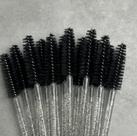 50 Escovinhas Descartáveis para Cílios e Sobrancelhas - Azul, Rosa, Preto e Branco