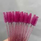 50 Escovinhas Descartáveis para Cílios e Sobrancelhas - Azul, Rosa, Preto e Branco