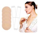 50 Fita Dupla Face Decote Roupa + 20 Tapa Mamilos Seios Pele