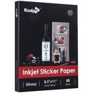 (50 folhas) Papel adesivo Koala Glossy para impressora a jato de tinta A4