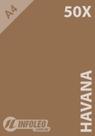50 Folhas Papel Color Plus Havana (Marrom Claro) A4 180g