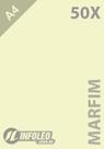 50 Folhas Papel Color Plus Marfim (Creme) A4 180g