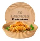 50 Forro Papel Filtro Fritadeira Airfryer 20cm Descartável 50 Forro Papel Filtro Fritadeira Airfryer 20cm Descartável