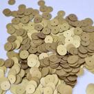 50 gramas Lantejoula 10mm Furo Central Ouro Fosco 22610 050 1005SA81