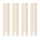 50 Lazos Artesanales Meseey de Grosgrain Blanco de 7.5 cm
