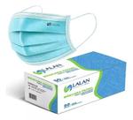 50 Mascara Cirurgica Tripla Lalan Descartavel Azul
