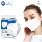 50 Máscaras Descartáveis Branca KN95 WWDoll 5 Camadas Anvisa