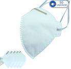 50 Máscaras Descartáveis KSN PFF2 Branca com Clip Nasal e Elástico de Cabeça 50 Máscaras Descartáveis KSN PFF2 Branca com Clip Nasal e Elástico de Cabeça