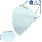 50 Máscaras Descartáveis KSN PFF2 Branca com Clip Nasal 50 Máscaras Descartáveis KSN PFF2 Branca com Clip Nasal