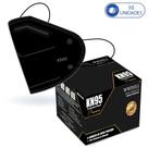 50 Máscaras KN95 Premium Descartáveis Preta WWDoll