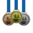 50 Medalhas Futebol Metal 44mm Ouro Prata Bronze