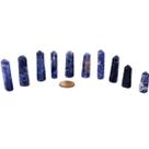 50 Mini Pontinhas de Sodalita Azul Pedra Natural Extra 25 a 35mm Atacado