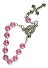 50 Mini Terços para Lembrancinhas Cor Rosa