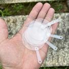 50 Mini Ventiladores Transparentes 5cm - Para Artesanato DIY Infantil e Lembrancinhas de Festa