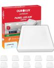 50 Painel Plafon Sobrepor 24W Ourolux Bivolt Cor da Luz Branco Frio 6500k Quadrado