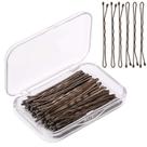 50 pçs kit de grampos de cabelo grampos de cabelo prendedores de cabelo prendedores de cabelo para mulheres meninas e salão de cabeleireiro (marrom)