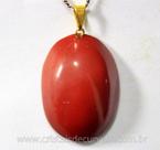 50 Pingentes Cabochão de Jaspe Vermelho Natural com Pino Dourado - Atacado 50 Pingentes Cabochão de Jaspe Vermelho Natural com Pino Dourado - Atacado