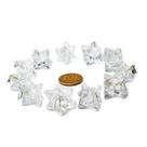 50 Pingentes Merkaba de Cristal Natural com Pino Prateado para Atacado