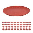 50 Prato Refeição Redondo Resistente 24cm Vermelho