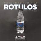 50 Rótulos Para Água Personalizados Com Sua Arte 19,5x2,6cm