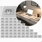 50 Tomadas de Embutir Para Móveis Planejados Bancada Mesa Cozinha Sala Painel Quarto 2P+T 20A 250V 50 Tomadas de Embutir Para Móveis Planejados Bancada Mesa Cozinha Sala Painel Quarto 2P+T 20A 250V