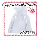 50 und Saquinho de organza cetim 20x35 Chinelo Lembrancinha