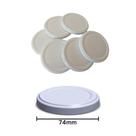 50 und Tampa Para Vidro De Conserva 74mm - Tampinhas Para Pote de Vidro