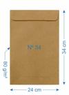 500 Envelope Papel 24x34cm