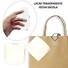 500 Lacres Adesivos de Segurança Transparente S/ Impressão Tam. 10 x 2 Cm