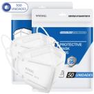 500 Máscaras Descartáveis KN95 WWDoll 5 Camada Anvisa Branca