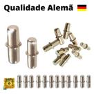 500 Suporte De Prateleira Duplo Borne Anelado 5 X 5 Niquelado Envio Imediato kit NOVO