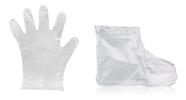 500 unidades de luvas e 500 unidades de botas plasticas descartaveis