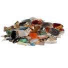500g Cascalho Chapa d Agata Polida B de 10 a 45mm Artesanato