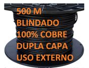 500M Cabo Rede Cat5e 100% Cobre Ftp Externo Dc Blindado