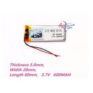 502060 C/ 600mah 5mmx20mmx60mm 2 Fios 3,7v Nova 502060 C/ 600mah 5mmx20mmx60mm 2 Fios 3,7v Nova