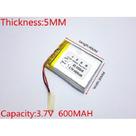 503040 3,7v 2 Fios 600mah 5mmx 30mm X 40mm Recarregavel 503040 3,7v 2 Fios 600mah 5mmx 30mm X 40mm Recarregavel