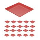 50un Petisqueira prato quadrado 24cm ecológico vermelho 50un Petisqueira prato quadrado 24cm ecológico vermelho