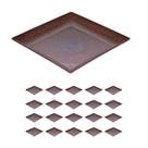 50un Petisqueira prato quadrado 24x24cm fundo marrom escuro 50un Petisqueira prato quadrado 24x24cm fundo marrom escuro