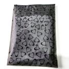50un Saco Ziplock Preto Translúcido Estampa Coração 32x44
