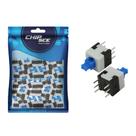 50x Chave Push Button 6 Polos Com Trava 8mm - Alta Qualidade 50x Chave Push Button 6 Polos Com Trava 8mm - Alta Qualidade