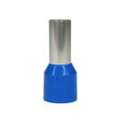 50x Conectores Elétricos Ilhós Simples Isolado Azul 16mm Terminal Tubular Ilhos Tubo Pré Isolado Eletrolítico