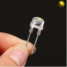 50x led chapeu de palha 8mm amarelo