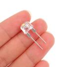 50x led chapeu de palha 8mm branco
