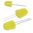 50x Led Difuso 10mm - Projetos Em Geral 2 Terminais Amarelo