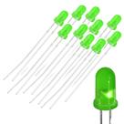 50x Led Difuso 3mm - Projetos Em Geral 2 Terminais - Verde