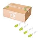 50x Led Difuso 5mm - Projetos Em Geral 2 Terminais Amarelo