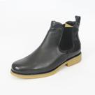535CLA Botina masculina urbana de couro forrada em espuma preto